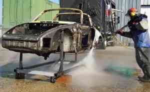 Fahrerseite Großaufnahme 2800 Bar Rotordüse